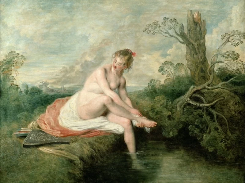 1684-Antoine Watteau - Il bagno di Diana-Louvre, Parigi